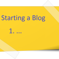 Sarting a blog - posti it