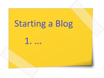 Sarting a blog - posti it