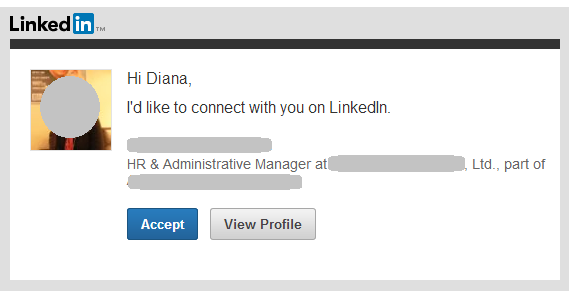 Default LinkedIn connection message