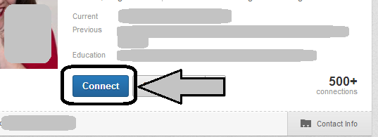 connect button on LinkedIn profile