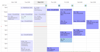 Google Calendar week view