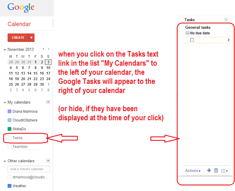 Where to find Google Tasks