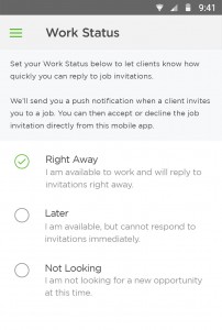 Real Time Availability Status of Freelancers on Upwork