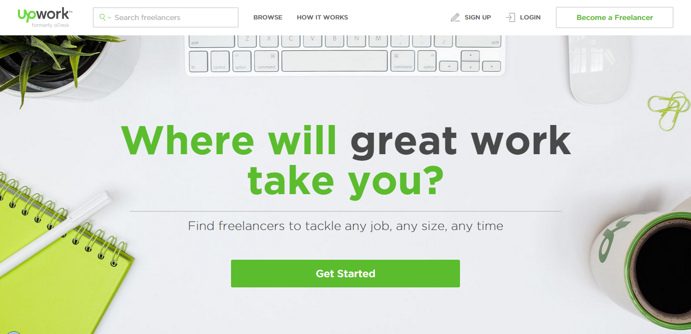 Upwork Homepage