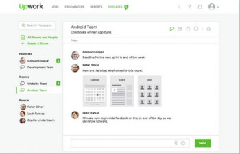 Upwork chat room