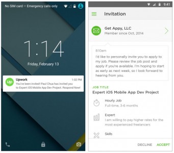 Upwork mobile apps