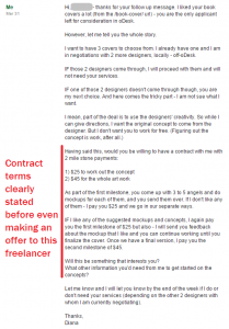 oDesk contract terms clearly stated