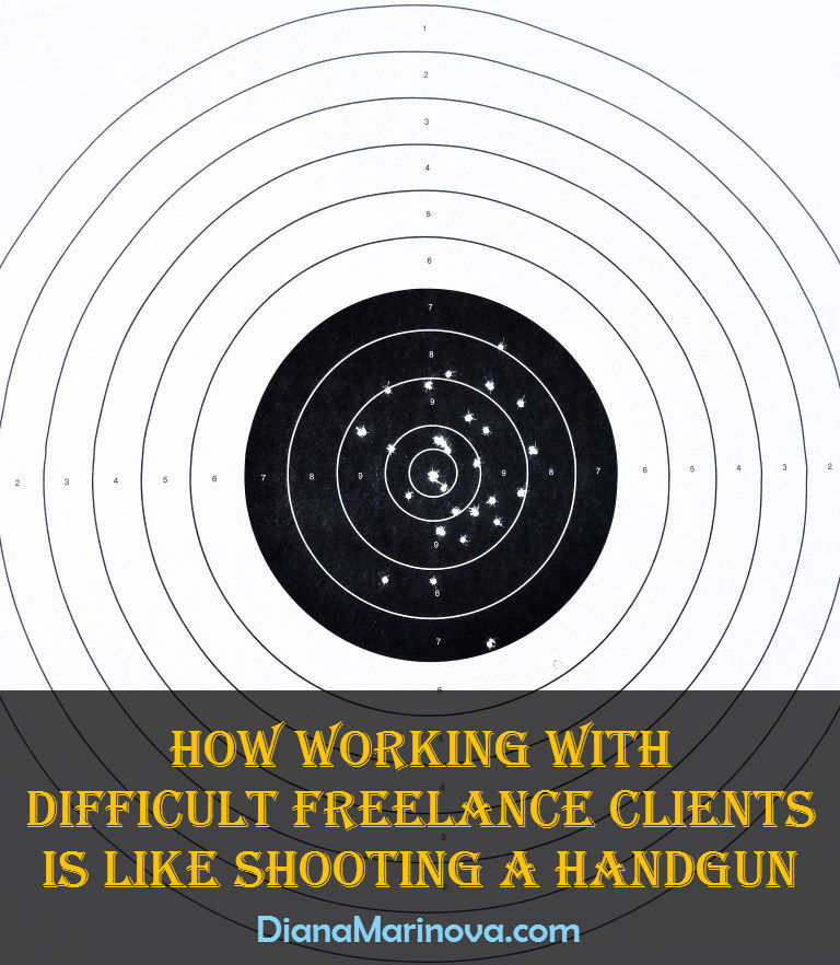 Working with Difficult Freelance Clients Is like Shooting a Handgun