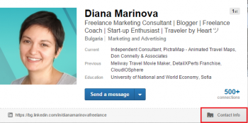 LinkedIn Profile - Contact Info