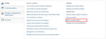 LinkedIn Profile - Edit public profile