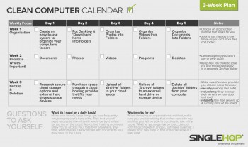 Three-week calendar to organize your computer files - by SingleHop