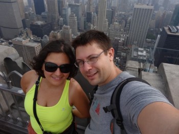 Selfie from the Rockefeller Building in NYC