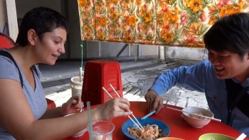 Diana getting better with chopsticks in KL